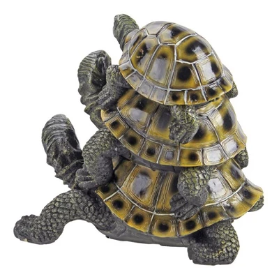 Design Toscano Three's A Crowd Stacked Turtle Statue - Image 3