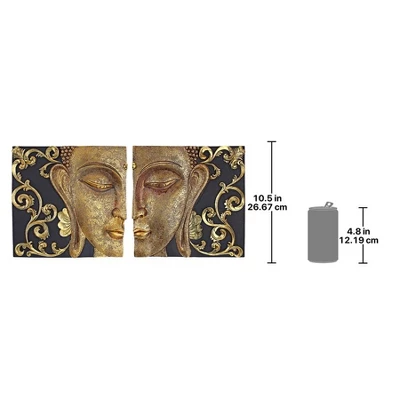 Design Toscano Mirrored Nirvana Dual Buddha Asian Inspired Wall Sculptures - Image 4