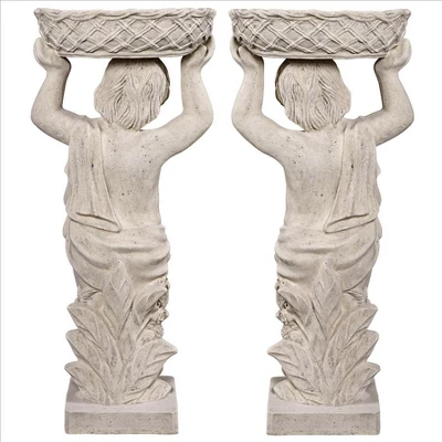 Design Toscano Young Bacchus With Basket Planters Garden Statues: Set Of Two - Image 4