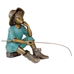 Design Toscano Fish Wish Fisherboy Cast Bronze Garden Statue -Design Toscano GUEST 11f838ec 152b 46dd 9673 114eb166cded