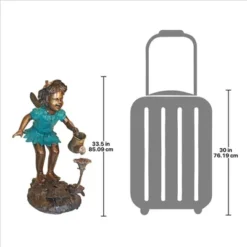 Design Toscano Francine, The Fairy Gardener Cast Bronze Garden Statue -Design Toscano GUEST 12f15a27 5379 4a7a 8c7c 984a49207392
