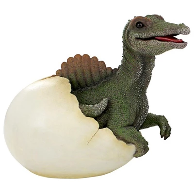 Design Toscano Prehistoric Spinosaurus Dinosaur Egg Hatchling Garden Statue - Image 5