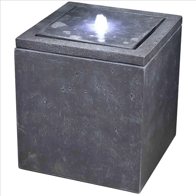 Design Toscano Modern Cube Bubbling Garden Fountain - Image 2