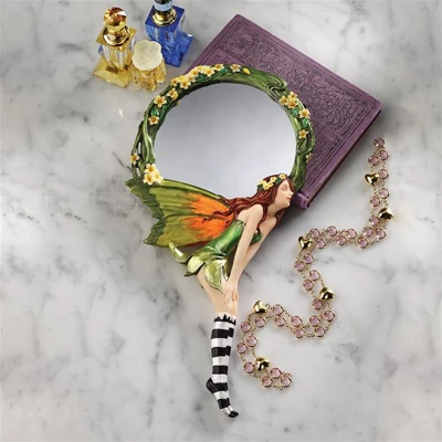 Design Toscano Lochloy House Fairy Looking Glass Hand Mirror - Multicolored 1 Design Toscano Lochloy House Fairy Looking Glass Hand Mirror - Multicolored