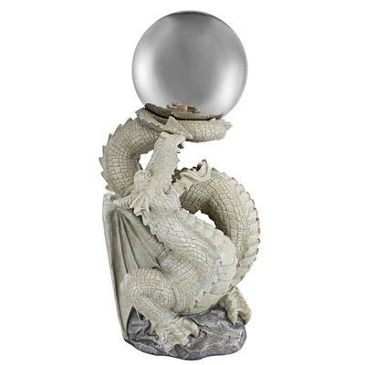 Design Toscano Sir Sagremor's Dragon Sculpture With Gazing Orb