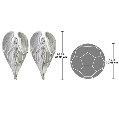 Design Toscano Spiritual Path Angel Wall Sculpture: Set Of 2 - Image 2