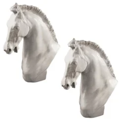 Design Toscano Horse Of Turino Sculpture: Set Of Two