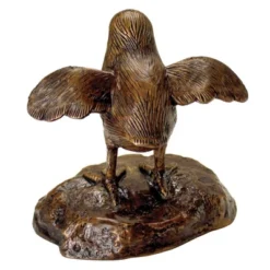 Design Toscano Single Baby California Quail Solid Cast Bronze Garden Statue