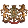 Design Toscano Heraldic Royal Lions Coat Of Arms Wall Sculpture