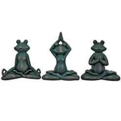 Design Toscano Relax, Renew And Ribbit Zen Garden Frog Statues
