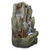 Design Toscano Lost Falls Cascading Waterfall Illuminated Tabletop Fountain