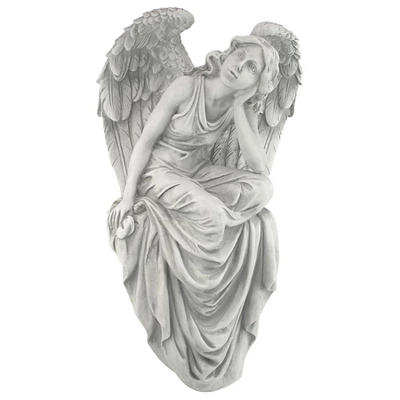 Design Toscano Resting Grace Sitting Angel Sculpture - Large, Off-White - Image 2