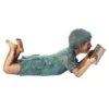 Design Toscano Bookworm Boy, Garden Reader Bronze Statue