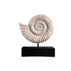 Design Toscano Ammonite Fossil Sculpture On Museum Mount