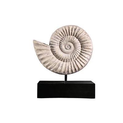 Design Toscano Ammonite Fossil Sculpture On Museum Mount