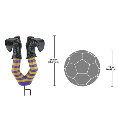 Design Toscano Crash Landing Wicked Witch Legs Garden Stake Statue - Image 7