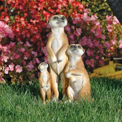 Design Toscano The Meerkat Family Sculpture - Multicolored