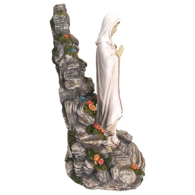 Design Toscano Blessed Virgin Mary Illuminated Garden Grotto Sculpture - Multicolored - Image 3