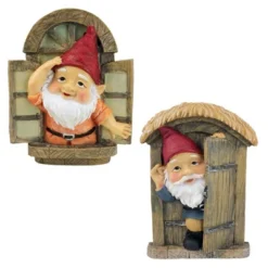 Design Toscano The Knothole Gnomes Garden Welcome Tree Sculpture: Window & Door Gnomes