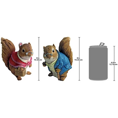 Design Toscano Grandmother And Grandfather Squirrel Statues: Set Of Two