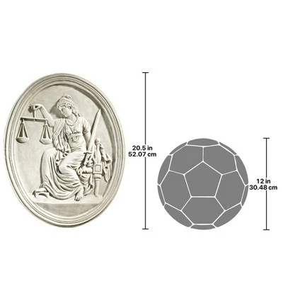 Design Toscano Old Bailey Courthouse Lady Justice Wall Sculpture - Image 2