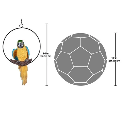 Design Toscano Polly In Paradise Parrot On Ring Perch: Medium - Image 6