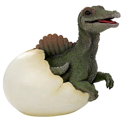 Design Toscano Prehistoric Spinosaurus Dinosaur Egg Hatchling Garden Statue