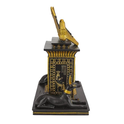 Design Toscano Temple Of Anubis Egyptian Revival Sculptural Clock - Image 2
