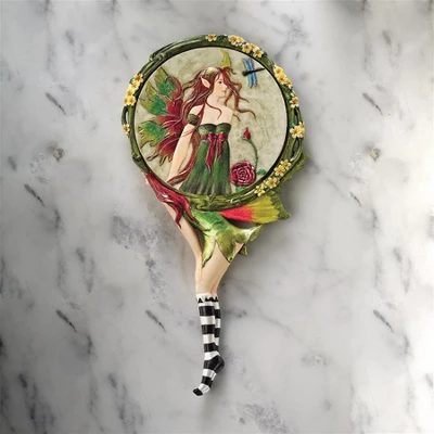 Design Toscano Lochloy House Fairy Looking Glass Hand Mirror - Multicolored 2 Design Toscano Lochloy House Fairy Looking Glass Hand Mirror - Multicolored - Image 2