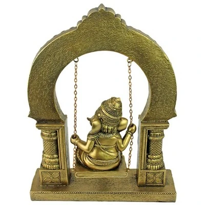 Design Toscano Lord Ganesha Elephant God Swinging On A Jhoola Hindu Statue - Image 3