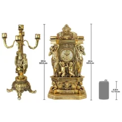 Design Toscano Chateau Chambord Clock And Candelabra Ensemble -Design Toscano GUEST 53300038 6398 4014 bc46 89be596a17ef