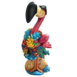 Design Toscano Flamingo Frank In Paradise: Pink Flamingo Garden Statue