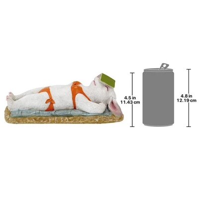 Design Toscano Beach Bunny Soaking Up Some Rays Rabbit Garden Statue - Image 6