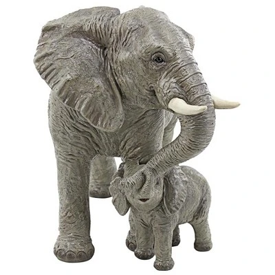 Design Toscano Herd Mentality Mother And Calf Elephant Statue - Image 3
