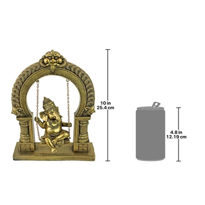 Design Toscano Lord Ganesha Elephant God Swinging On A Jhoola Hindu Statue - Image 5