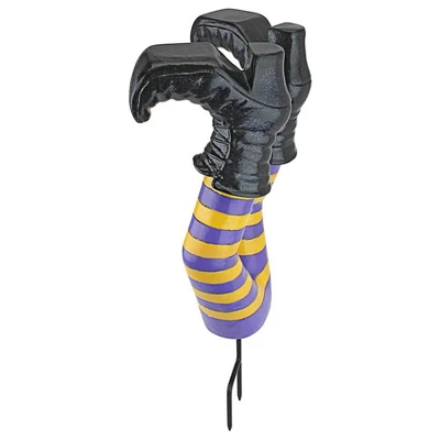 Design Toscano Crash Landing Wicked Witch Legs Garden Stake Statue - Image 5