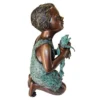Design Toscano New Friend, Boy With Frog Cast Bronze Garden Statue