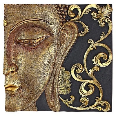 Design Toscano Mirrored Nirvana Dual Buddha Asian Inspired Wall Sculptures - Image 3