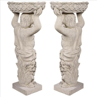 Design Toscano Young Bacchus With Basket Planters Garden Statues: Set Of Two - Image 3