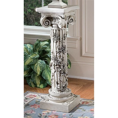 Design Toscano The Rose Garland Sculptural Pedestal