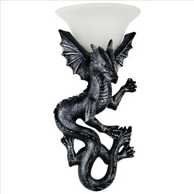 Design Toscano Heraldic Dragon Of Ravenscraig Castle Illuminated Wall Sculpture 2 Design Toscano Heraldic Dragon Of Ravenscraig Castle Illuminated Wall Sculpture - Image 2