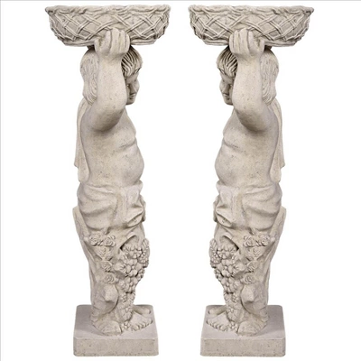 Design Toscano Young Bacchus With Basket Planters Garden Statues: Set Of Two - Image 2