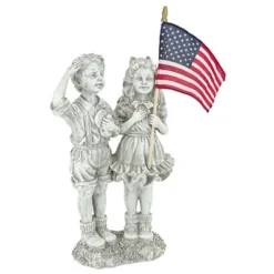Design Toscano Patriotic Flag Children Statue