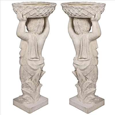 Design Toscano Young Bacchus With Basket Planters Garden Statues: Set Of Two - Image 5