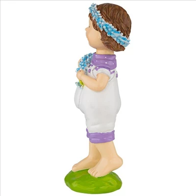Design Toscano Bluebonnet Twins Springtime Child Garden Statue: Juliette Girl - Image 5