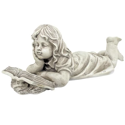Design Toscano Backyard Scholar Little Girl Reading Garden Statue