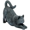 Design Toscano Playful Cat Stretching Statue - Gray