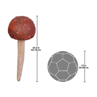 Design Toscano Garden Gnome Wild Mushroom Stake Collection: Button - Image 3