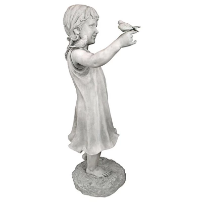 Design Toscano Mary Frances And Her Feathered Friends Garden Girl Statue - Image 4