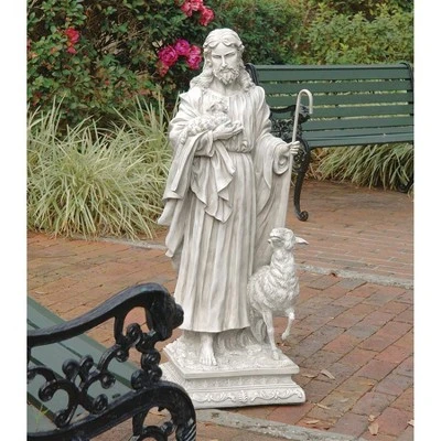 Design Toscano Jesus, The Good Shepherd Garden Statue 1 Design Toscano Jesus, The Good Shepherd Garden Statue